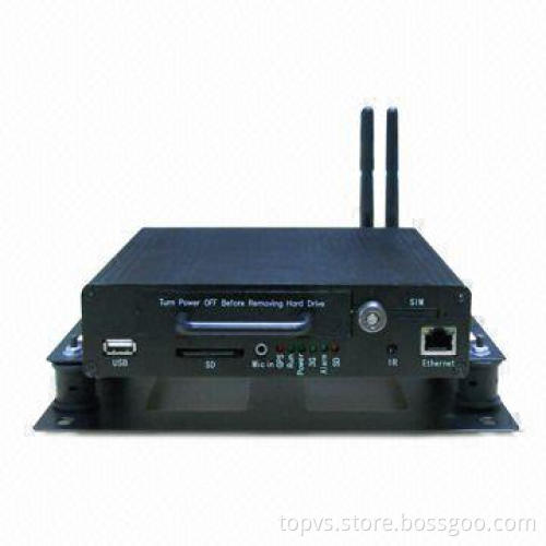 4-channel 3G Mobile DVR with 1 HDD Interface (Supports 2TB), Stable Car Tracking Device